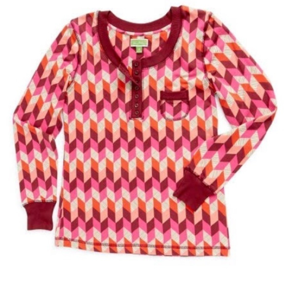 Vera Bradley Geometric Long Sleeve Lounge Top